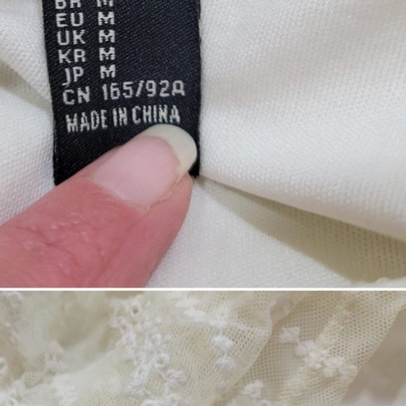 Cream Lace Babydoll Mini Dress - Picture 3 of 4